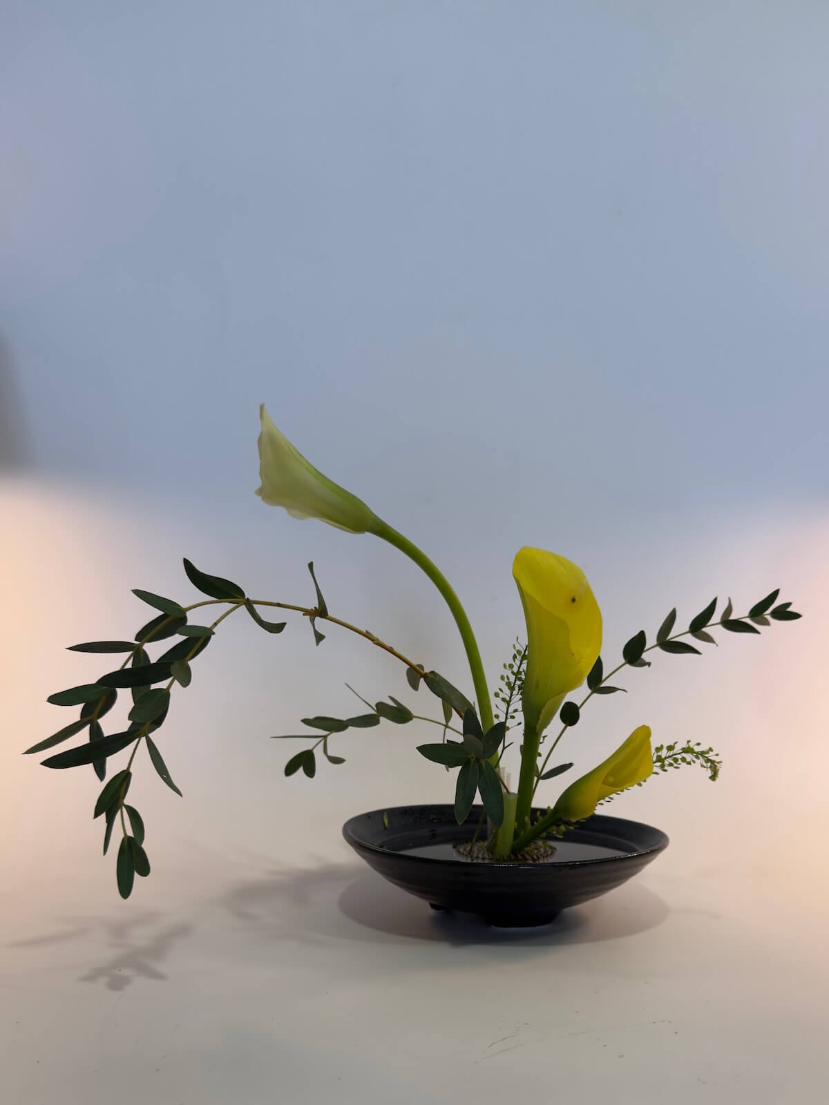 A beautifully crafted Ikebana arrangement promoting mental and emotional well-being in a retirement community setting